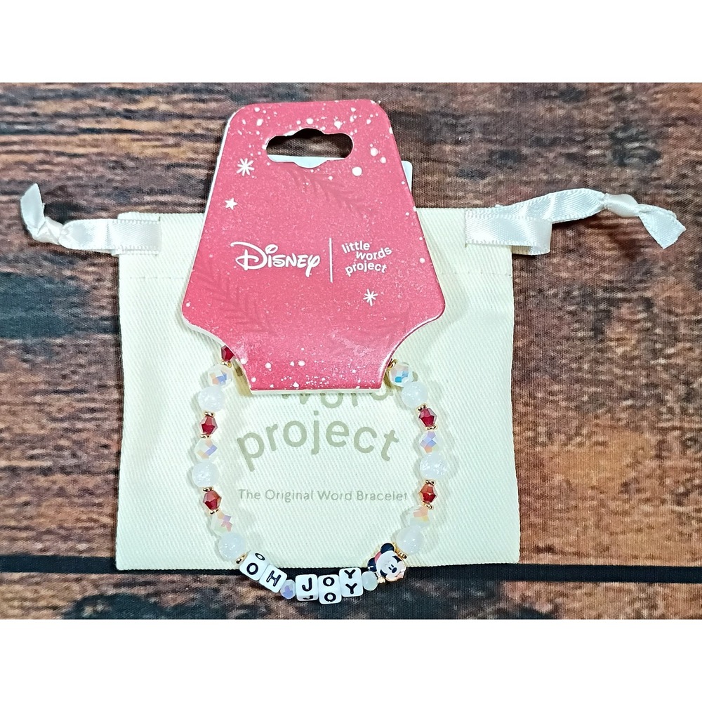 Disney Little Words Project Oh Joy Mickey Mouse Beaded Bracelet Holiday NWT